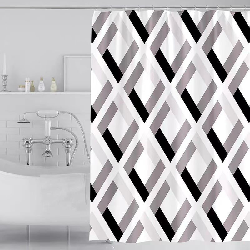 LLSCL Fabric Shower Curtain Liner with Magnets, Waterproof Hotel Quality, 72 x 72 Machine Washable - Image 1